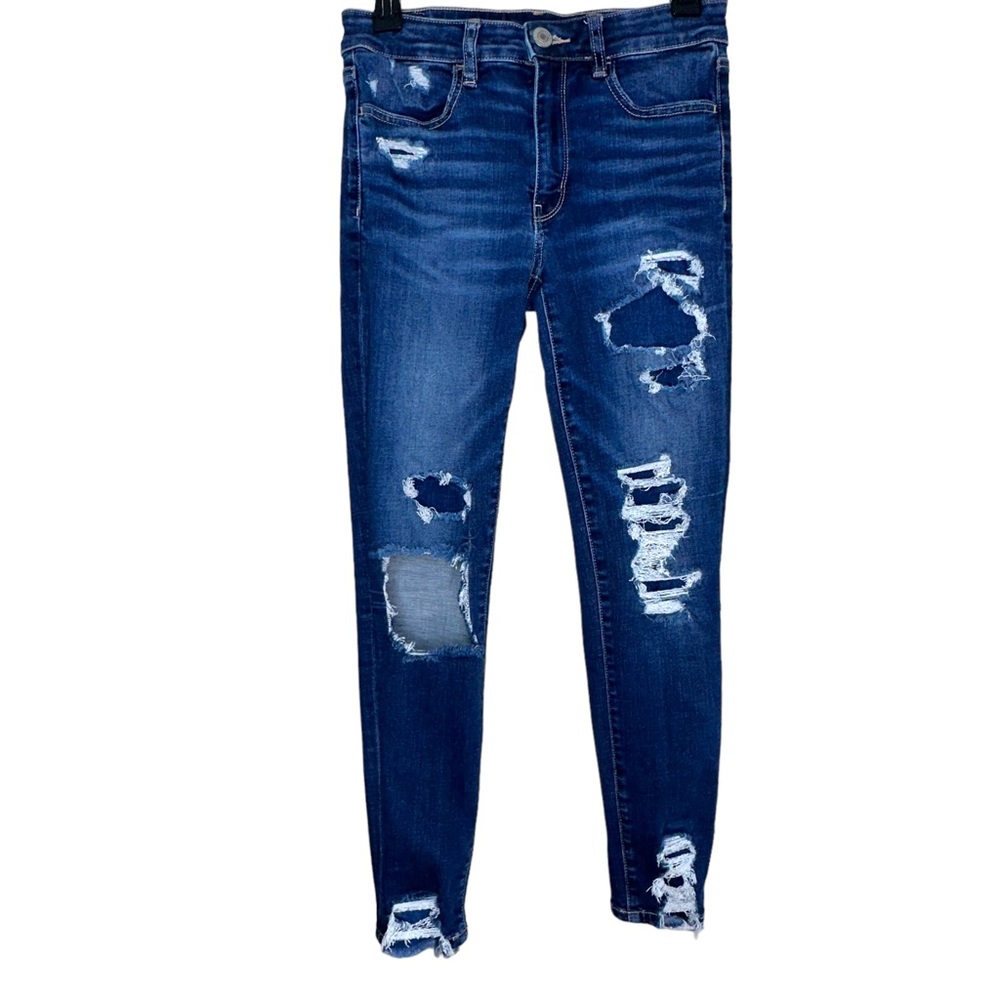 American Eagle Outfitters Distressed Hi- Rise Jegging Crop Jeans